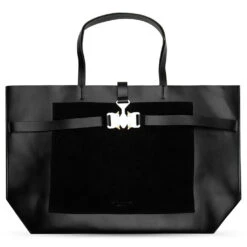Tri Buckle Tote - Black