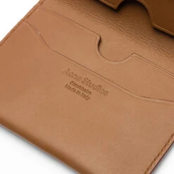 Acne Studios Folded Card Holder - Camel Brown -Fashion Clothing Store Acne Studios Folded Card Holder Camel Brown CG0099 640 11 09 22 Feature VR 4