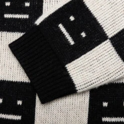 Acne Studios Kids Wool Crewneck Sweater - Black/Oatmeal Beige -Fashion Clothing Store Acne Studios Kids Wool Crewneck Sweater Black Oatmeal Beige D60015 CQK 3