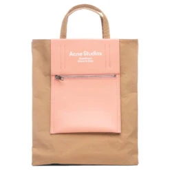 Acne Studios Papery Nylon Tote Bag - Brown/Pink