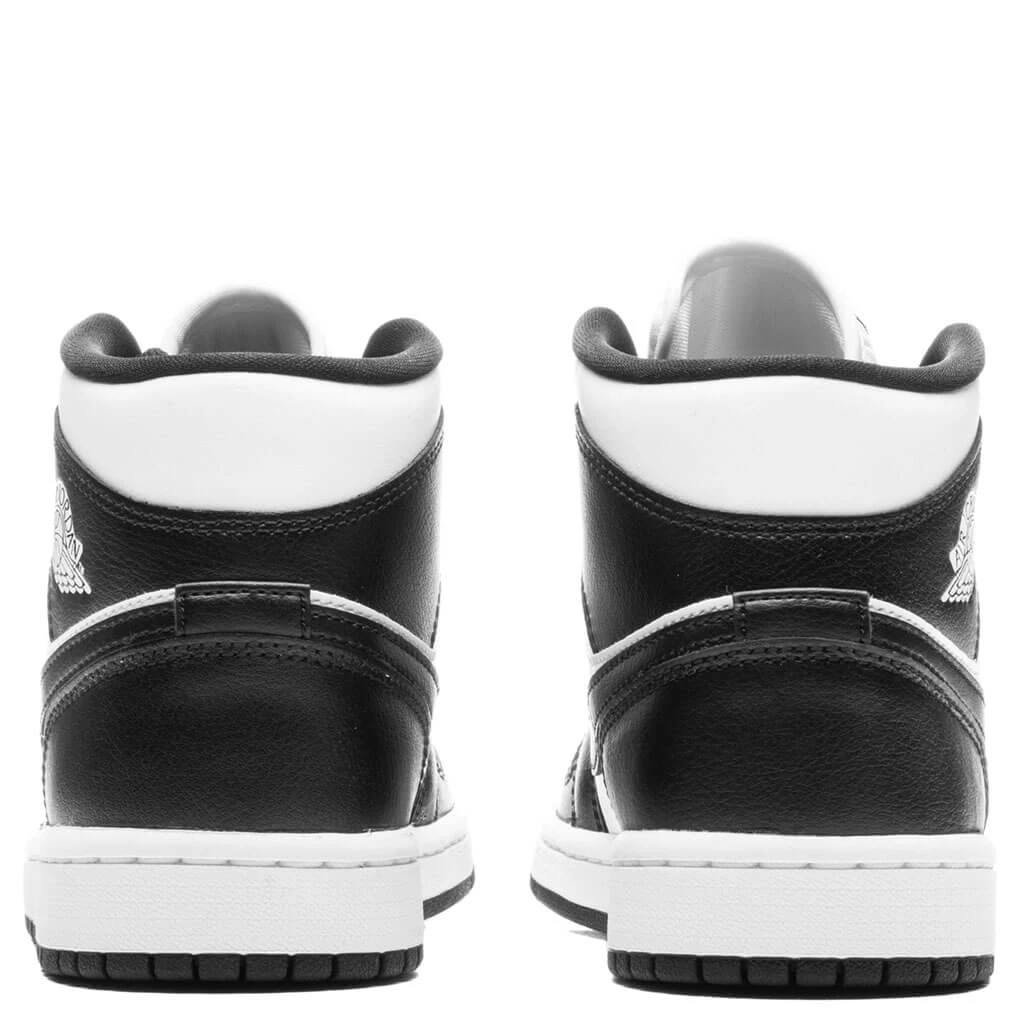 Air Jordan 1 Mid Women's - White/Black/White 4 Air Jordan 1 Mid Women's - White/Black/White - Image 4