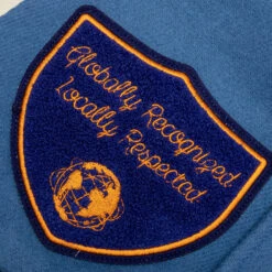 Corazon Varsity Jacket - Blue/Cream -Fashion Clothing Store Awake NY Corazon Varsity Jacket Blue Cream AWK FW22 OT006 BLU 11 28 22 Feature MG 7