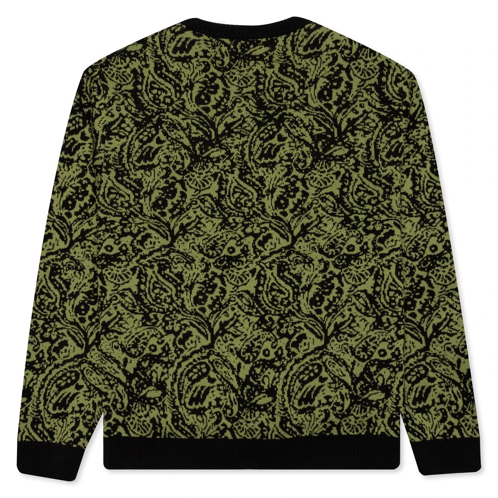 Awake Paisley Cardigan - Black 2 Awake Paisley Cardigan - Black - Image 2