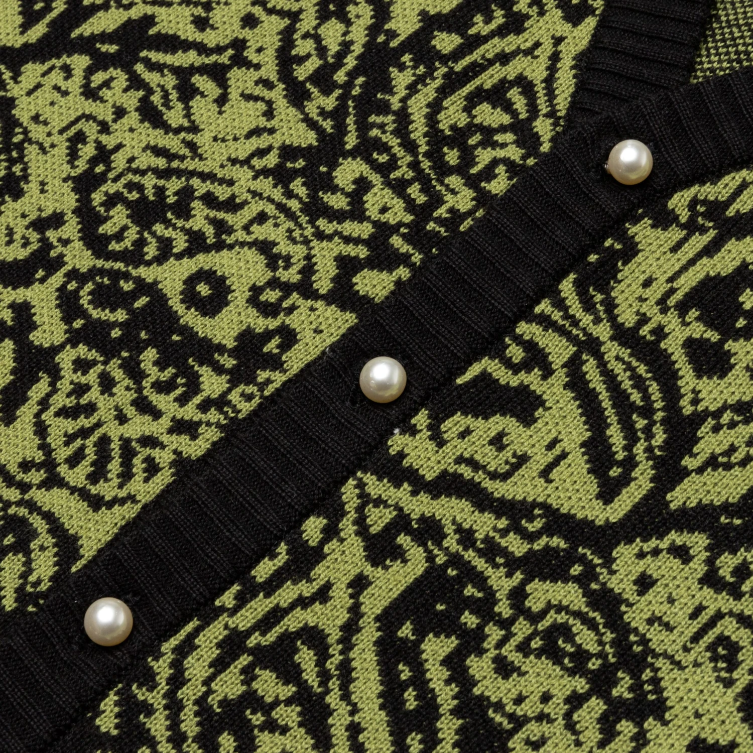 Awake Paisley Cardigan - Black 3 Awake Paisley Cardigan - Black - Image 3