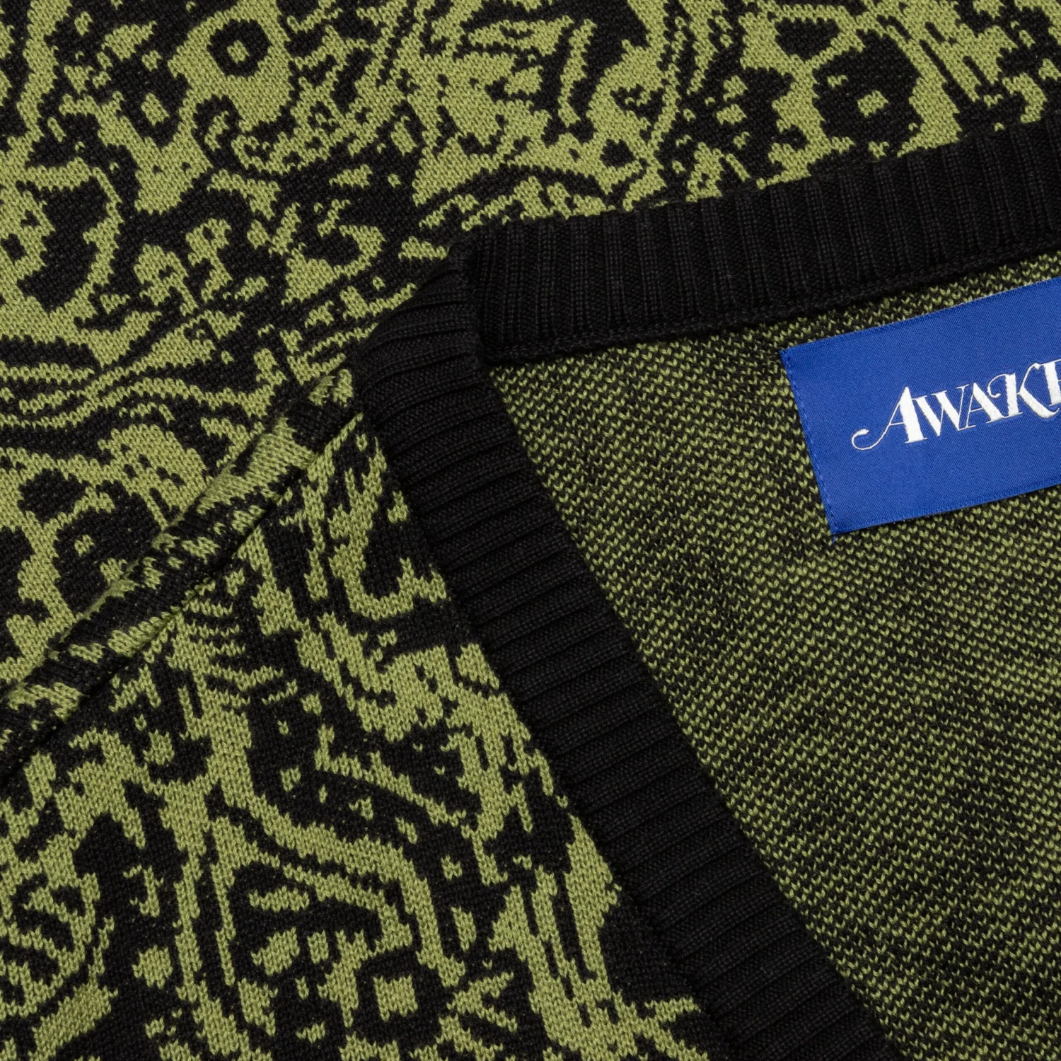 Awake Paisley Cardigan - Black 5 Awake Paisley Cardigan - Black - Image 5