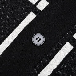 Awake Windowpane Short Sleeve Cardigan - Black/White -Fashion Clothing Store Awake Windowpane Short Sleeve Cardigan Black White AWK SP22 SW003 BLK 07 25 22 Feature NIKKA 3