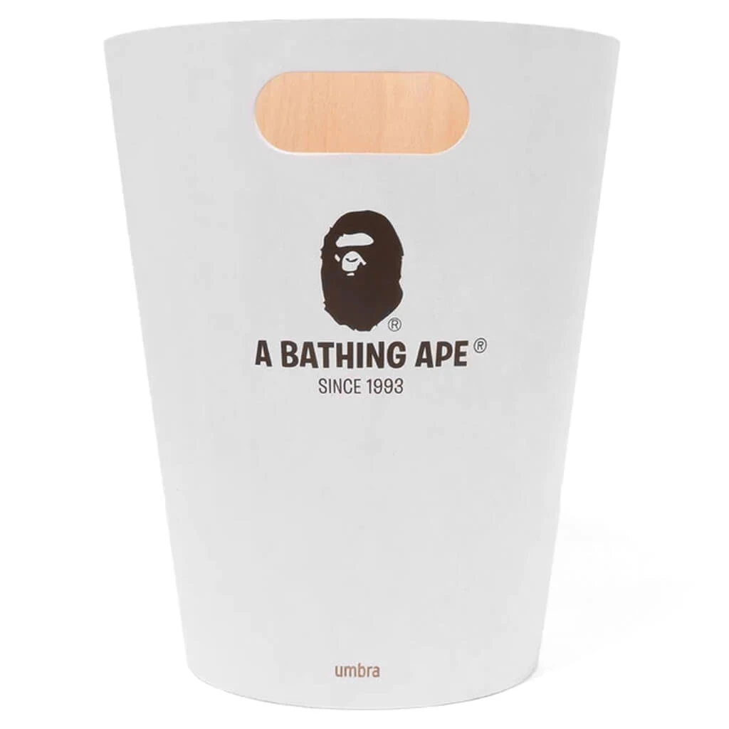 Bape X Umbra Woodrow Trash Can - White 1 Bape X Umbra Woodrow Trash Can - White