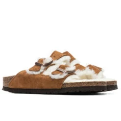 Birkenstock Women's Narrow Arizona Shearling - Mink -Fashion Clothing Store Birkenstock Narrow Arizona Shearling Mink 1001135 07 09 2021 01 2