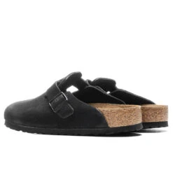 Birkenstock Wide Boston Soft Footbed Suede - Black -Fashion Clothing Store Birkenstock Wide Boston Soft Footbed Suede Black 0660471 06 19 22 Feature JORDAN 7