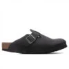 Birkenstock Wide Boston Vegan Birkibuc - Black