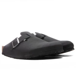 Birkenstock Wide Boston Vegan Birkibuc - Black -Fashion Clothing Store Birkenstock Wide Boston Vegan Birkibuc Black 1020550 02 13 2022 01 2