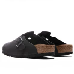 Birkenstock Wide Boston Vegan Birkibuc - Black -Fashion Clothing Store Birkenstock Wide Boston Vegan Birkibuc Black 1020550 02 13 2022 01 3