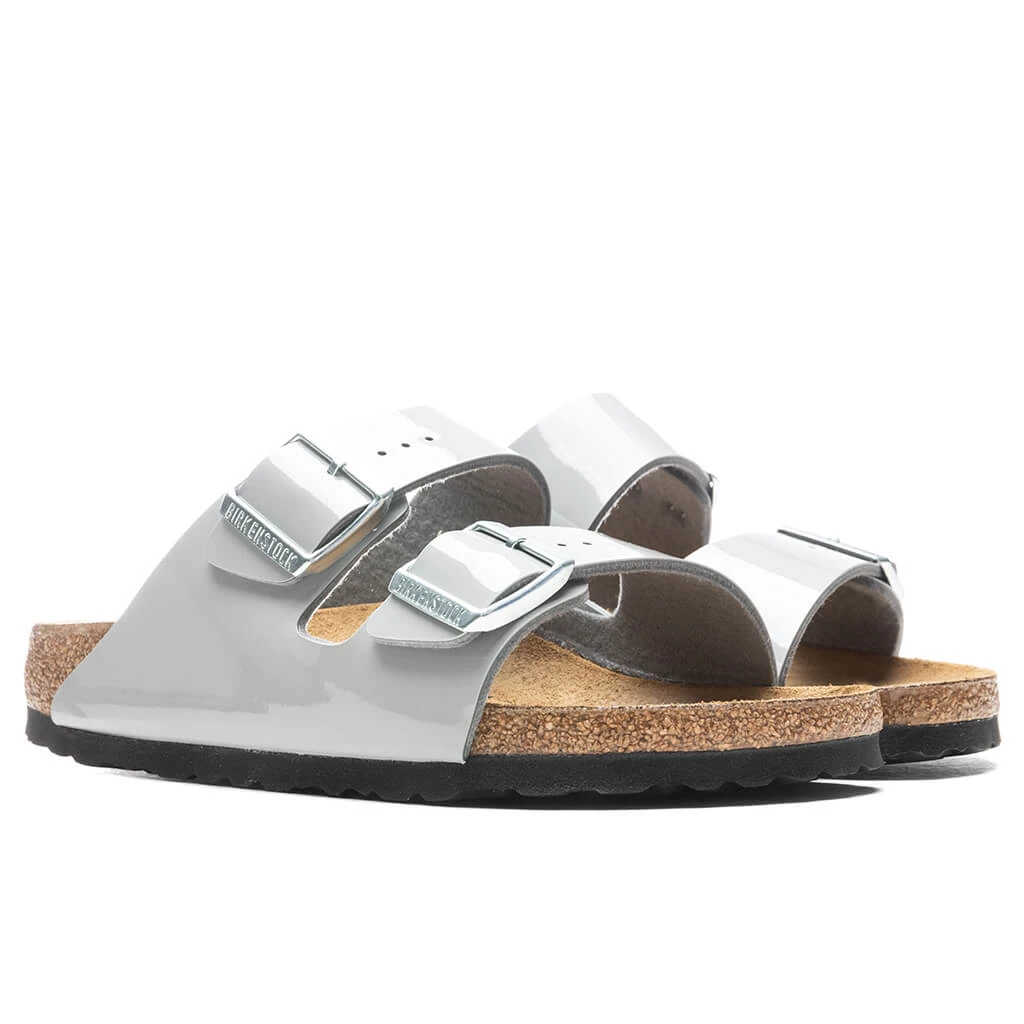 Birkenstock Women's Arizona Birko-Flor - Patent Alloy 3 Birkenstock Women's Arizona Birko-Flor - Patent Alloy - Image 3