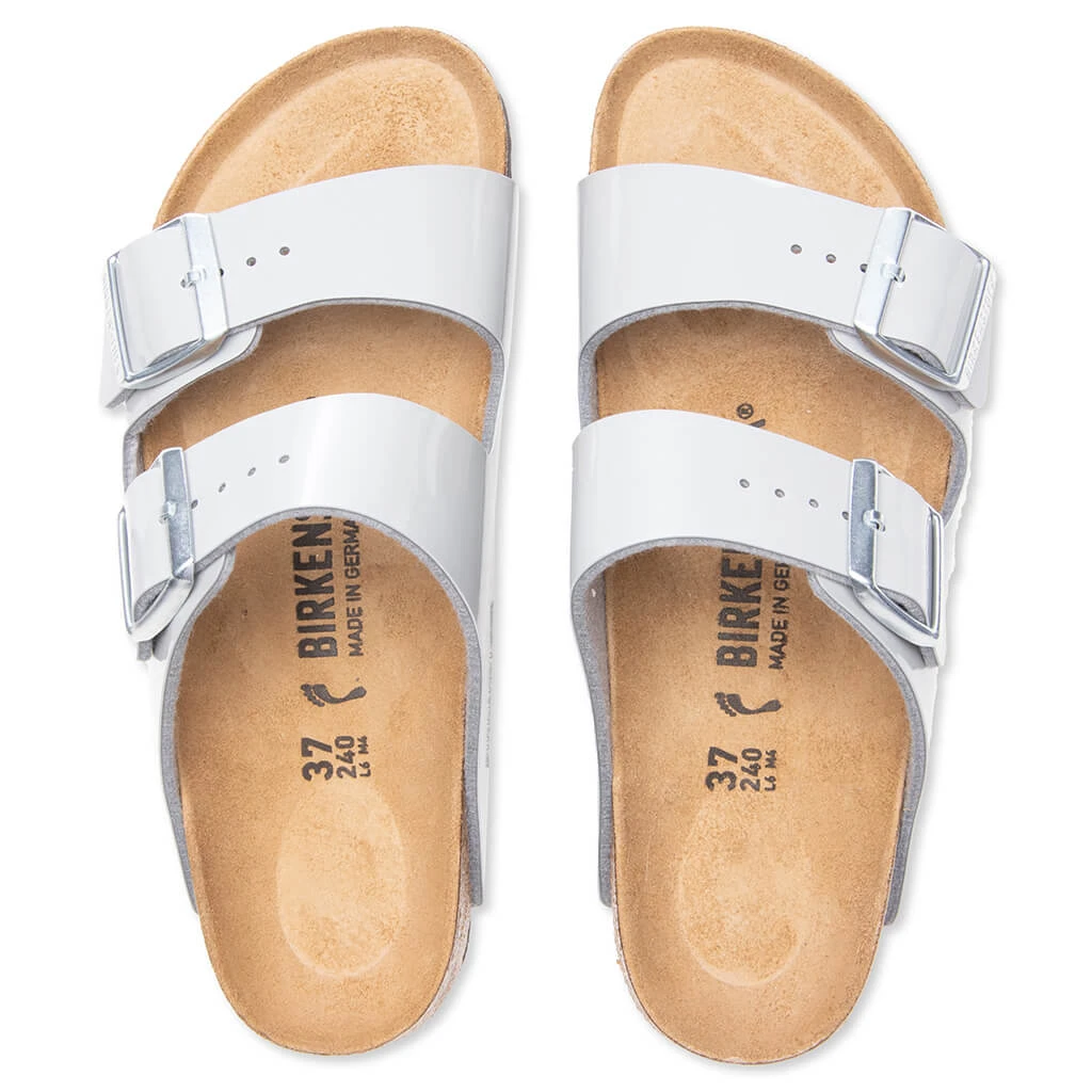 Birkenstock Women's Arizona Birko-Flor - Patent Alloy 2 Birkenstock Women's Arizona Birko-Flor - Patent Alloy - Image 2