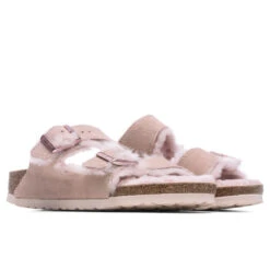 Birkenstock Women's Narrow Arizona Shearling - Light Rose -Fashion Clothing Store Birkenstock Womens Narrow Arizona Shearling Light Rose 1020389 11 10 2021 01 2
