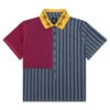 Jacquard Collar Paneled Polo - Multi