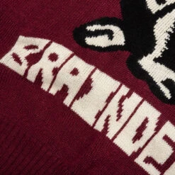 Meow Knit Sweater - Raspberry -Fashion Clothing Store Brain Dead Meow Knit Sweater Raspberry BDF21O12002027RD06 04 22 22 Feature 5