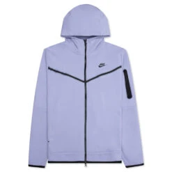 Nike Sportswear Tech Fleece Full Zip Up Hoodie - Light Thistle/Black