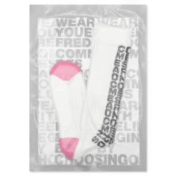 K502 Socks - White/Pink