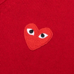 Knit Cardigan Red Heart - Red -Fashion Clothing Store Comme des Garcons PLAY Knit Cardigan Red Heart Red AZ N008 051 5 01 01 2021 01 2