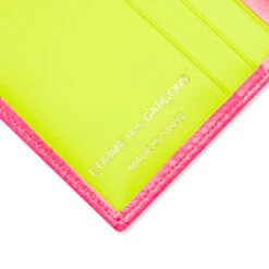 Comme Des Garcons Super Fluo Wallet - Pink/Yellow -Fashion Clothing Store Comme des Garcons SA0641SF Super Fluo Wallet Pink Yellow SA0641SF PIYE 12 28 2021 01 3