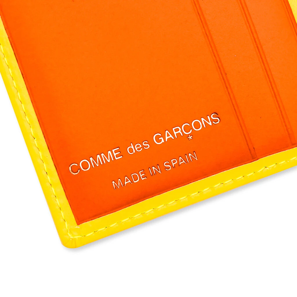 Comme Des Garcons Super Fluo Wallet - Yellow/Light Orange 4 Comme Des Garcons Super Fluo Wallet - Yellow/Light Orange - Image 4