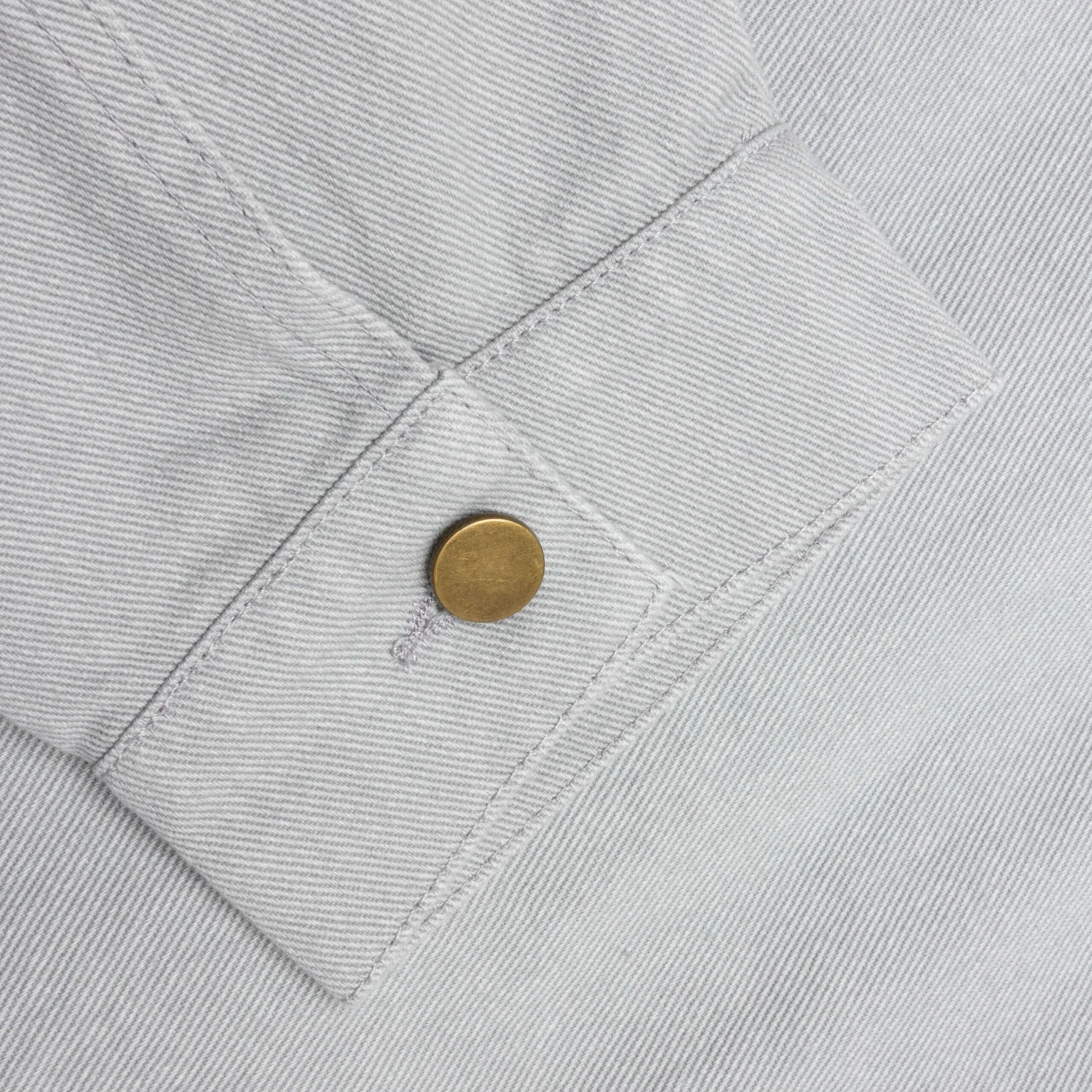 Face Embroidered Denim Jacket - Grey 4 Face Embroidered Denim Jacket - Grey - Image 4