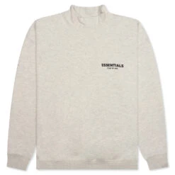 Essentials Core Mockneck - Light Oatmeal