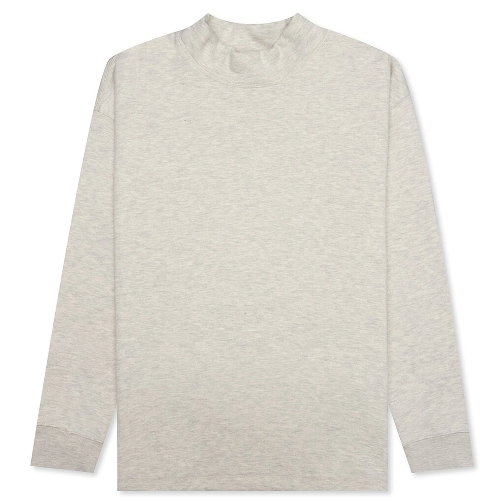 Essentials Core Relaxed Mockneck - Light Oatmeal 1 Essentials Core Relaxed Mockneck - Light Oatmeal