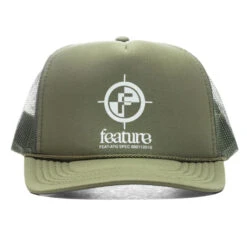 Crosshair Trucker Hat - Olive Green
