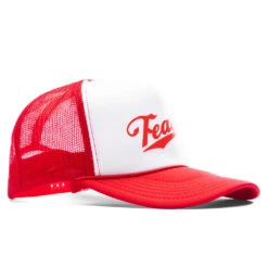 Frew Trucker Hat - Red/White -Fashion Clothing Store Feature Frew Trucker Hat Red White FEAT032923X4 06 14 23 Feature VR 4