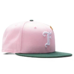 Feature X New Era Old English F Snapback Hat W/ Pin - Pink/Cilantro -Fashion Clothing Store Feature Old English F Snapback Pink Cilantro 70641365 06 16 22 Feature JP 4