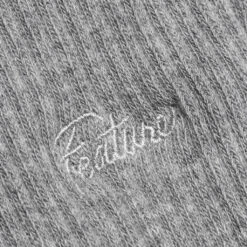 Tonal Script Crew Sock - Heather Grey (3-Pack) -Fashion Clothing Store Feature Tonal Script Crew Sock Heather Grey 3 Pack FEA7232017 02