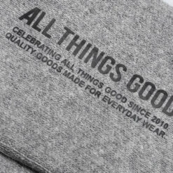 Tonal Script Crew Sock - Heather Grey (3-Pack) -Fashion Clothing Store Feature Tonal Script Crew Sock Heather Grey 3 Pack FEA7232017 03