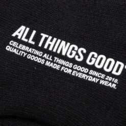 Tonal Script Crew Sock - Black (3-Pack) -Fashion Clothing Store Feature Tonal Script Crew sock Black 3 Pack FEA7232013 04