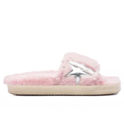 Golden Goose Women's Shearling Poolstar - Antique Pink/Silver
