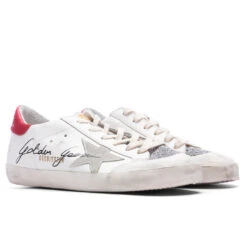 Golden Goose Women's Super-Star Penstar - White/Silver/Red -Fashion Clothing Store Golden Goose Women s Super Star Penstar White Silver Red GWF00107.F003167.11183 12 28 22 Feature VR 5