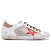 Golden Goose Women's Super-Star - Taupe/Red/Light Brown