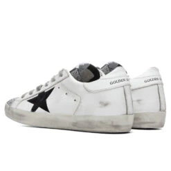 Golden Goose Women's Super-Star Sneakers - White Silver/Black Flag -Fashion Clothing Store Golden Goose Women s Super Star White Silver Black Flag GWF00106.F001254.10537 03 18 2021 01 4