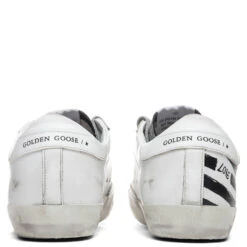 Golden Goose Women's Super-Star Sneakers - White Silver/Black Flag -Fashion Clothing Store Golden Goose Women s Super Star White Silver Black Flag GWF00106.F001254.10537 03 18 2021 01 5