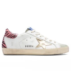 Golden Goose Women's Super-Star Sneakers - White/Taupe/Pink Black