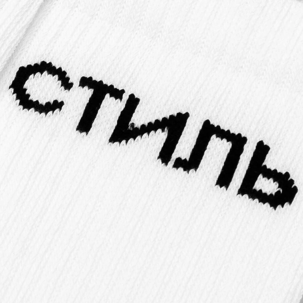 CTNMB Long Socks - White/Black 2 CTNMB Long Socks - White/Black - Image 2