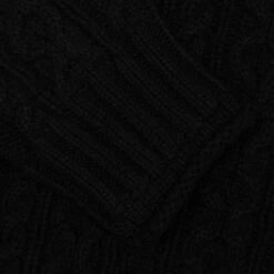 HTG Cable Knit Jumper Sweater - Black -Fashion Clothing Store Honor The Gift HTG Cable Knit Jumper Sweater Black HTG220352 BLK 11 05 22 Feature DV 4