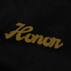 Honor The Gift Letterman Jacket - Black -Fashion Clothing Store Honor The Gift Letterman Jacket Black HTG220363 BLK 11 05 22 Feature DV 3