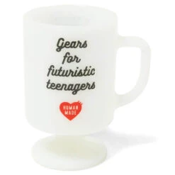 Glass Pedestal Mug - White -Fashion Clothing Store Human Made Glass Pedestal Mug White HM25GD080 WHT 08 14 23 Feature KN3