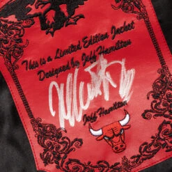 Wool & Leather Varsity Jacket - Bulls -Fashion Clothing Store Jeff Hamilton Wool Leather Varsity Jacket Bulls NBA 102 BUL 03 04 2022 01