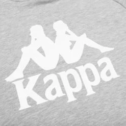 Kappa 222 Banda Hurtado 2 Hoodie - Grey Medium Melange/White -Fashion Clothing Store Kappa 222 Banda Hurtado 2 Hoodie Grey Medium Melange Black 311BGMW A4F 07 13 2021 01 4