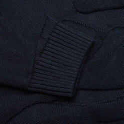 Landscaped Knitted Pullover - Navy Blue -Fashion Clothing Store Landscaped Knitted Pullover Navy Blue 50231 09 23 23 Feature KN 6