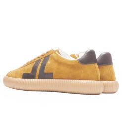 Lanvin Glen Leather & Suede Low Top Sneaker- Mustard -Fashion Clothing Store Lanvin Glen Leather Suede Low Top Sneaker Mustard FM SKLS00 SUNA H21 08 22 22 Feature JORDAN 3