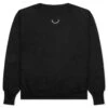 Mock Neck Smile Sweatshirt - Black